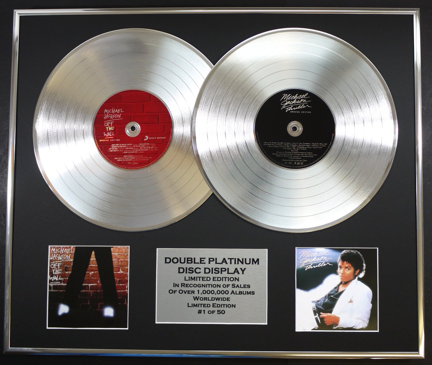 Michael Jackson/Dual Platinum Record Display/Limited Edition/COA